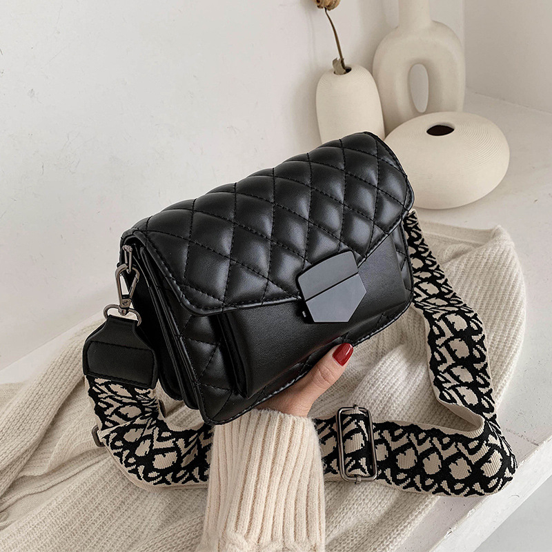 PU mini kvadratna torbica s crossbody remenom, gradski minimalistički stil, srednja veličina, zaključavanje kopčom