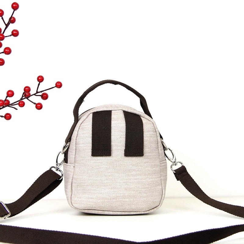 Mini torba od voskanog užeta, pletene od pamuka i lana, crossbody dvostruka, mala svježa studentska torba, model M202