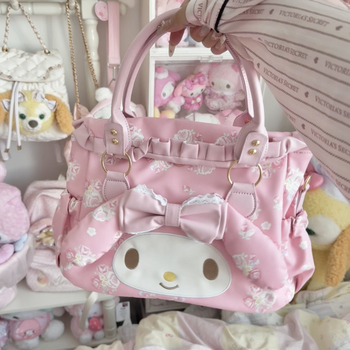My Melody ružičasta torba, velika kapaciteta, torba za rame i crossbody, djevojački dizajn sa srcem