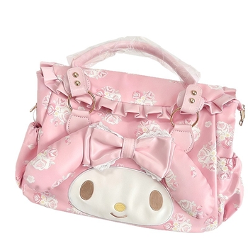 My Melody ružičasta torba, velika kapaciteta, torba za rame i crossbody, djevojački dizajn sa srcem