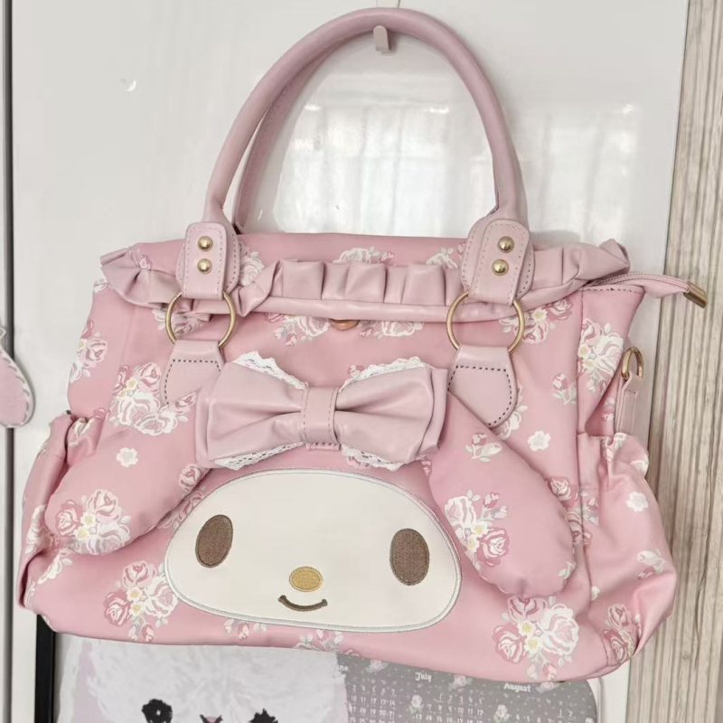 My Melody ružičasta torba, velika kapaciteta, torba za rame i crossbody, djevojački dizajn sa srcem