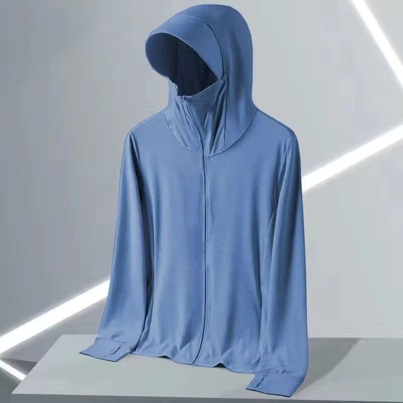 Unisex vanjska vjetrovka s UV zaštitom, lagana i prozračna, s kapuljačom, za ribolov i ljetne aktivnosti