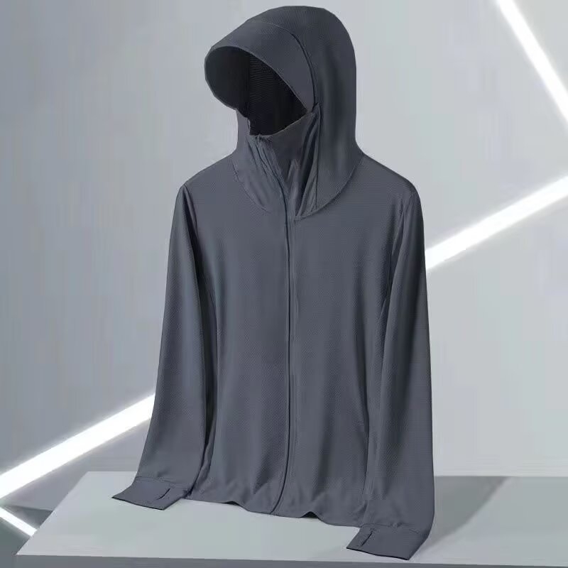 Unisex vanjska vjetrovka s UV zaštitom, lagana i prozračna, s kapuljačom, za ribolov i ljetne aktivnosti