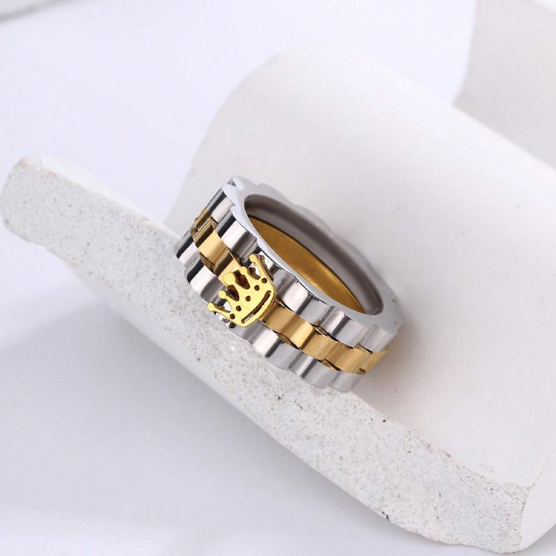 Prsten s krunom, originalni dizajn, unisex, minimalistički stil