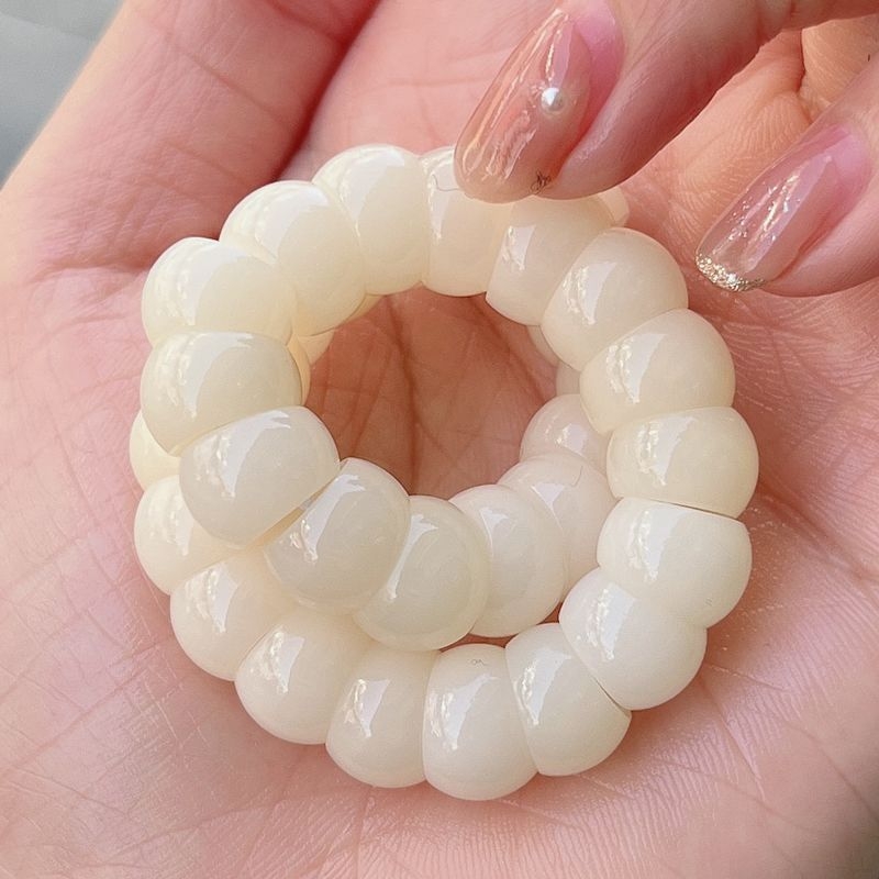 Természetes fehér Bodhi gyökérből készült karkötő, 33 gyöngy, kézműves, nőknek, 12 mm