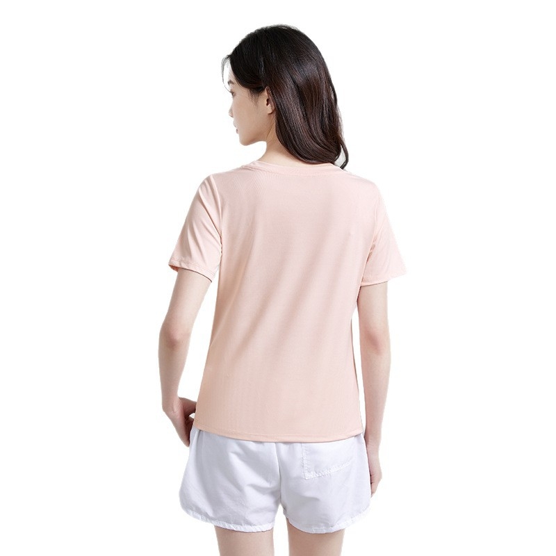 Ženski outdoor brzosušeći T-shirt – okrugli izrez, slobodan kroj, kratki rukavi, prozračna tkanina