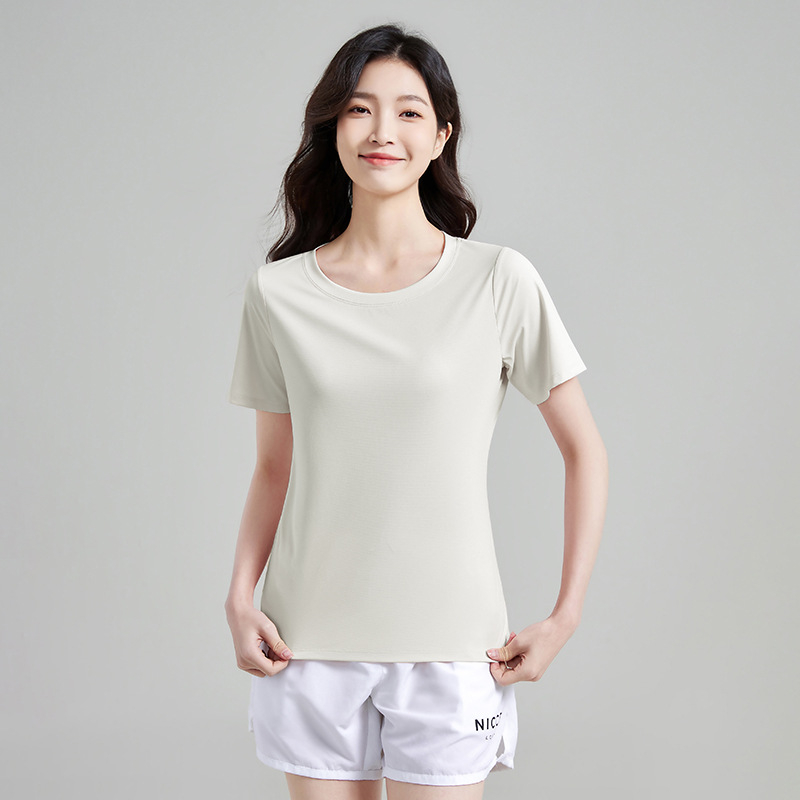 Ženski outdoor brzosušeći T-shirt – okrugli izrez, slobodan kroj, kratki rukavi, prozračna tkanina