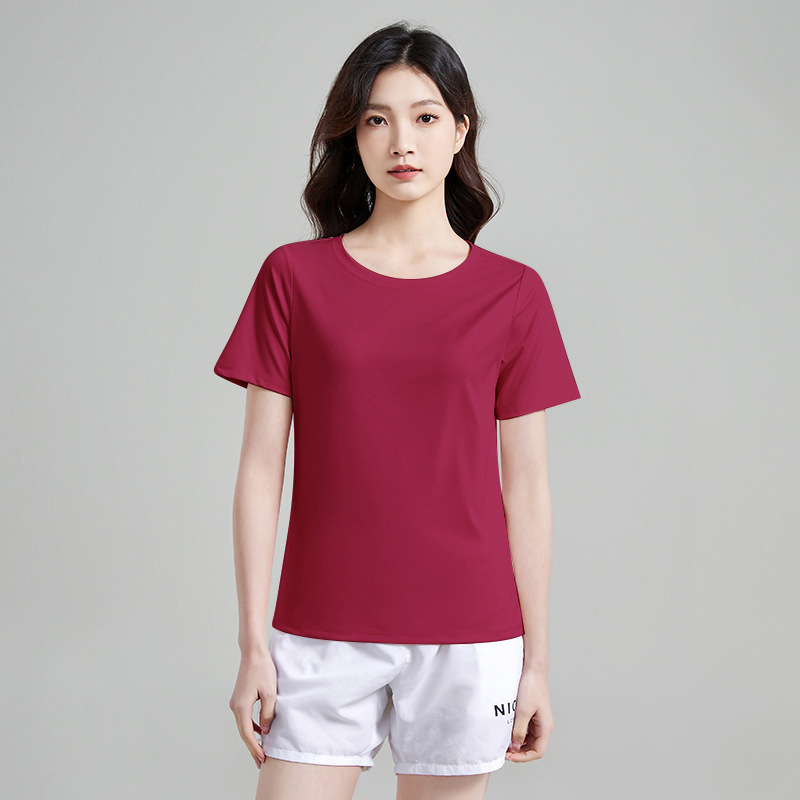 Ženski outdoor brzosušeći T-shirt – okrugli izrez, slobodan kroj, kratki rukavi, prozračna tkanina