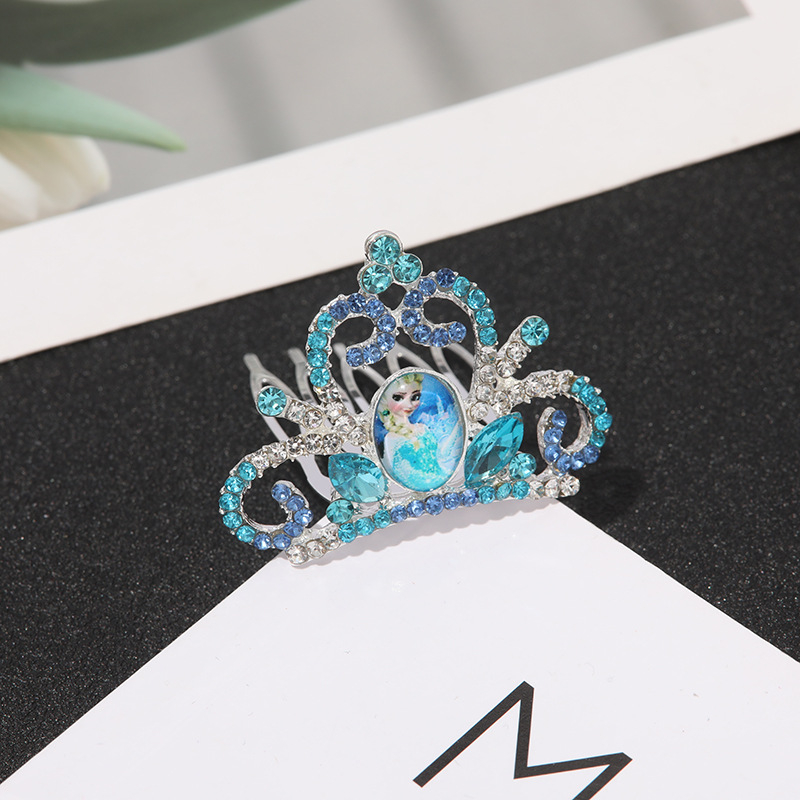 Új rhinestone korona hajkiegészítő gyerekeknek, aranyos fejfedő lányoknak, hajcsat a színpadi előadásokhoz