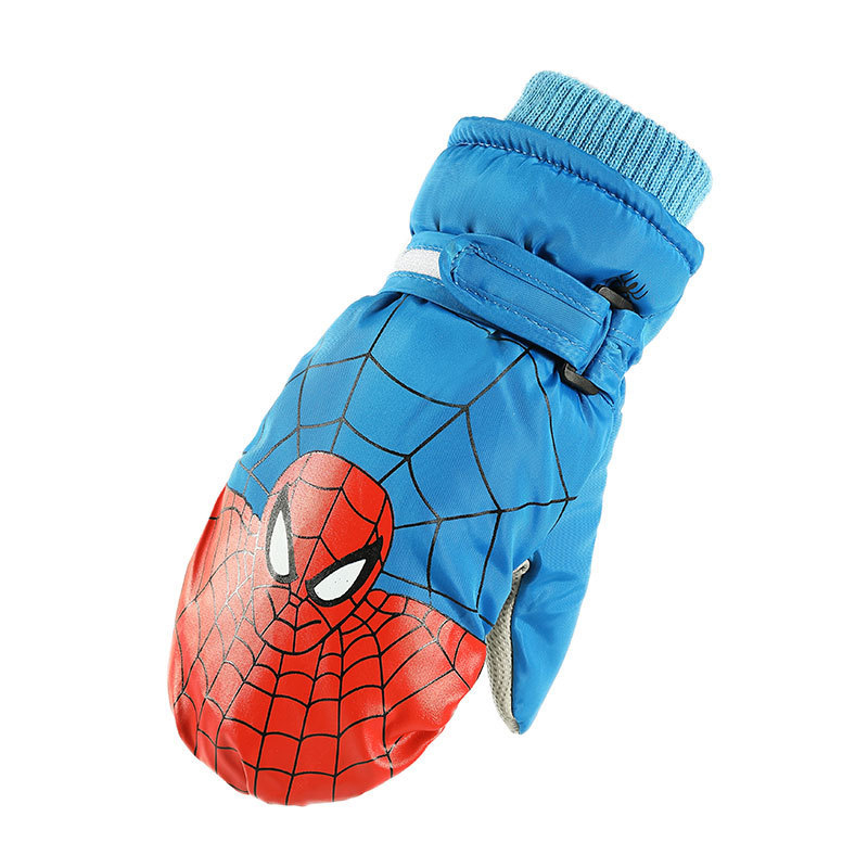 Dječje Spider-Man mitene, debeli pamuk, tople, otporne na vjetar i vodootporne za igru u snijegu
