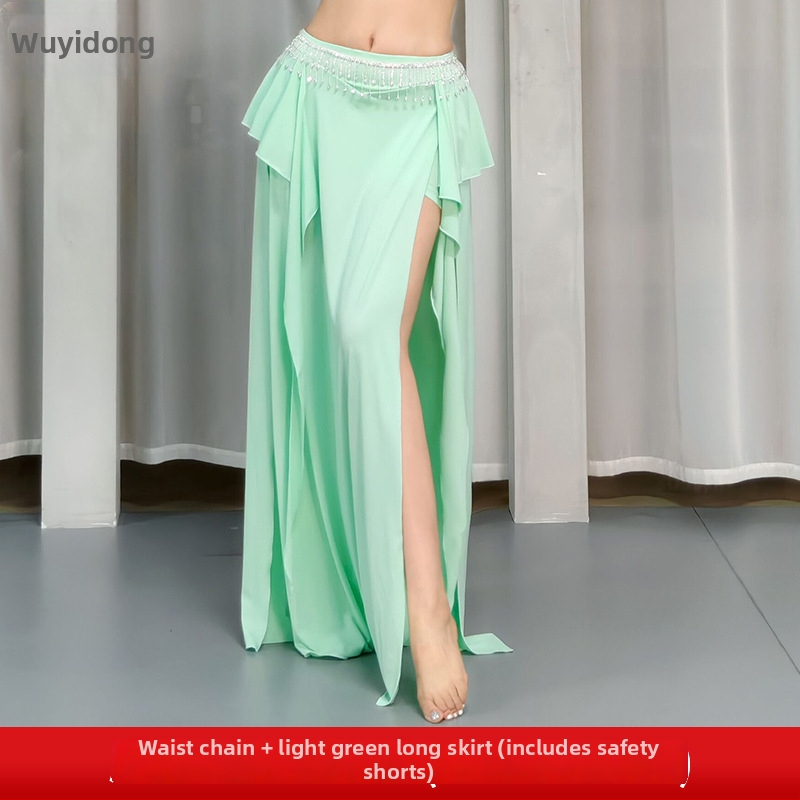 Garderoba za belly dance, nova linija, duga suknja od kristalnog pamuka sa šlicem, seksi i vitka silueta, orijentalni ples za žene
