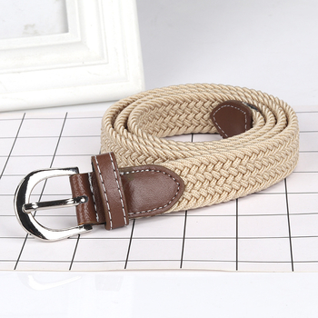 Nova ženska platnena pojas – tanak, elastičan, tkan, casual stil, kopča s iglom, duljina 105 cm