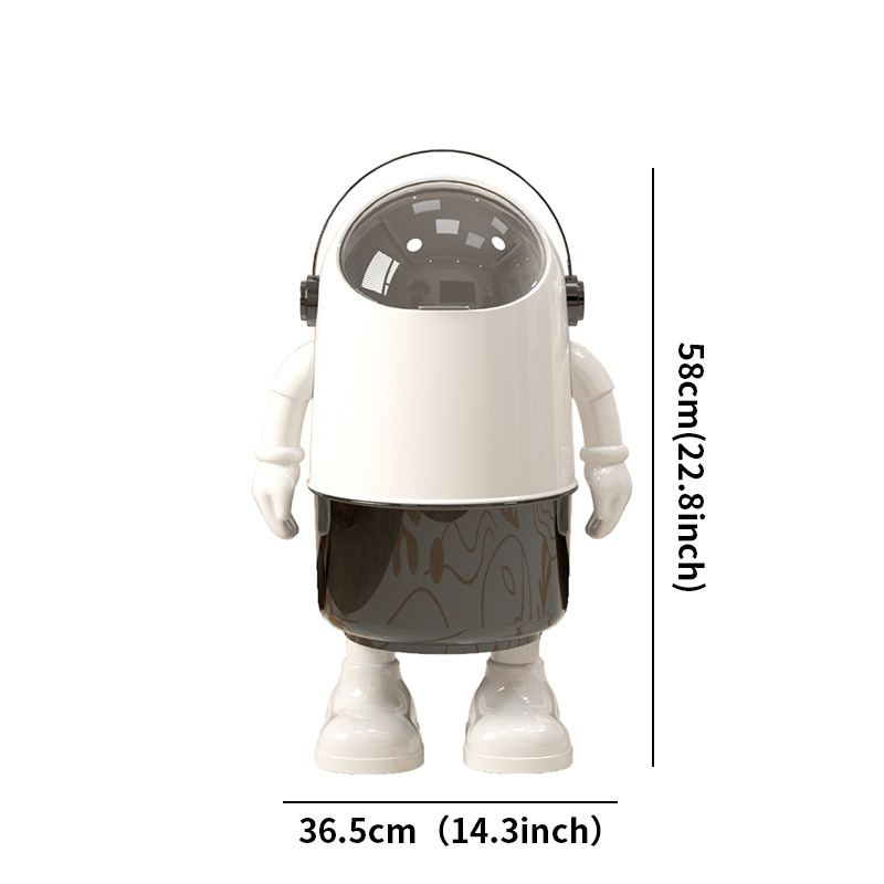 2025 Kanta za otpad s motivom astronauta za kućnu upotrebu, vodootporan podizni poklopac, veliki kapacitet kuhinjskog otpada, tih dizajn