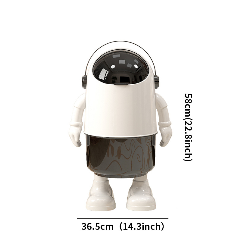 2025 Kanta za otpad s motivom astronauta za kućnu upotrebu, vodootporan podizni poklopac, veliki kapacitet kuhinjskog otpada, tih dizajn