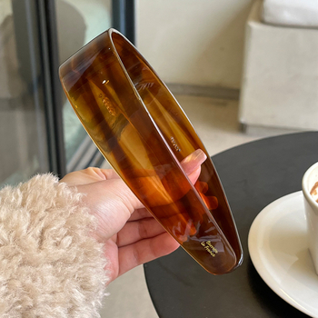 Luksuzni stil blogera: široka acetatna traka za kosu s tortoiseshell uzorkom i vintage amber leopard printom, korejskog stila dodatak za kosu