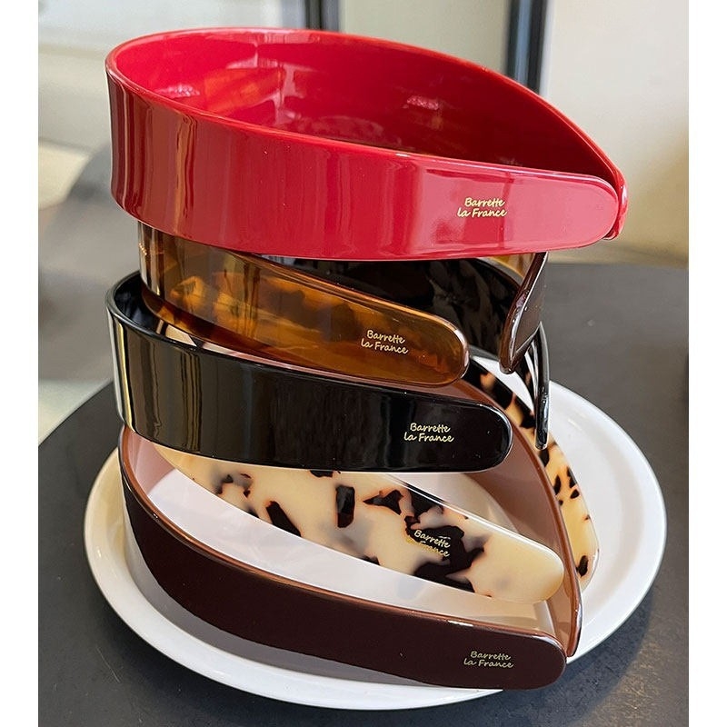 Luksuzni stil blogera: široka acetatna traka za kosu s tortoiseshell uzorkom i vintage amber leopard printom, korejskog stila dodatak za kosu