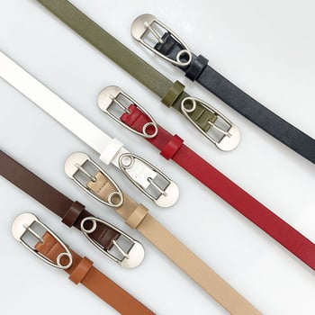 Ženski kaiš od PU kože s platinskom kopčom – svestran stil, minimalistički dizajn, širina 2-4 cm