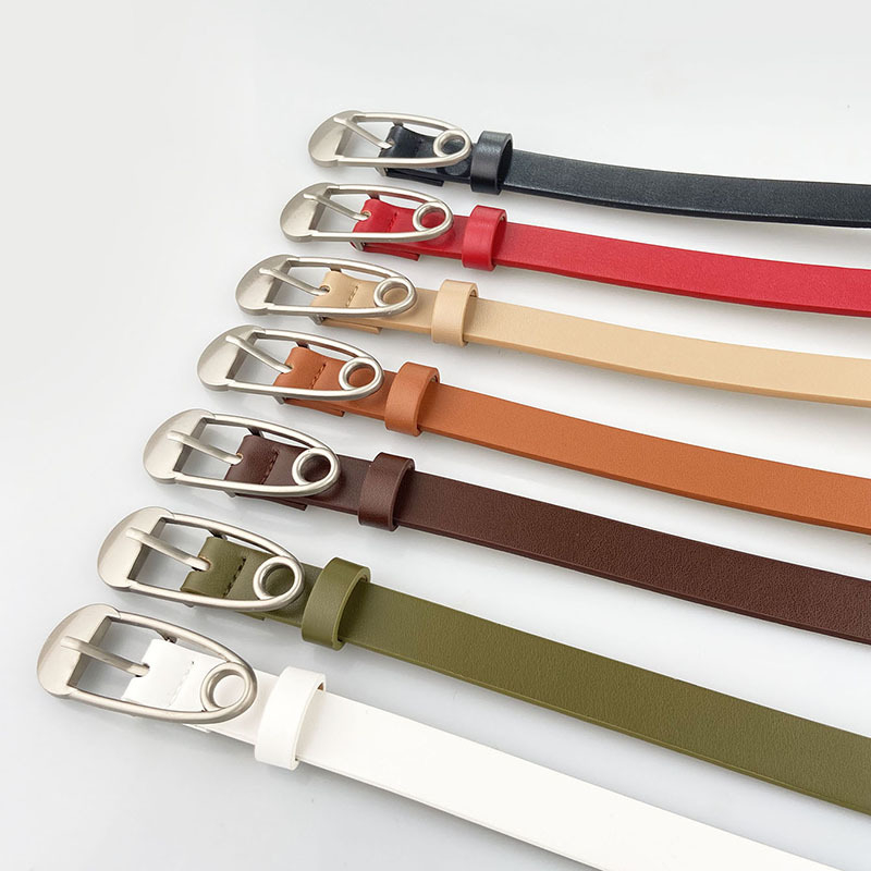 Ženski kaiš od PU kože s platinskom kopčom – svestran stil, minimalistički dizajn, širina 2-4 cm