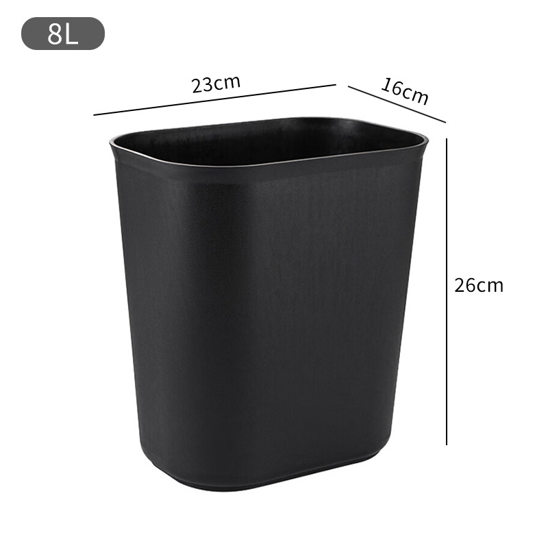 Plastični koš za smeće, zapremina 8L/15L, otporan na vatru, kvadratnog oblika za kuhinju, jači dizajn
