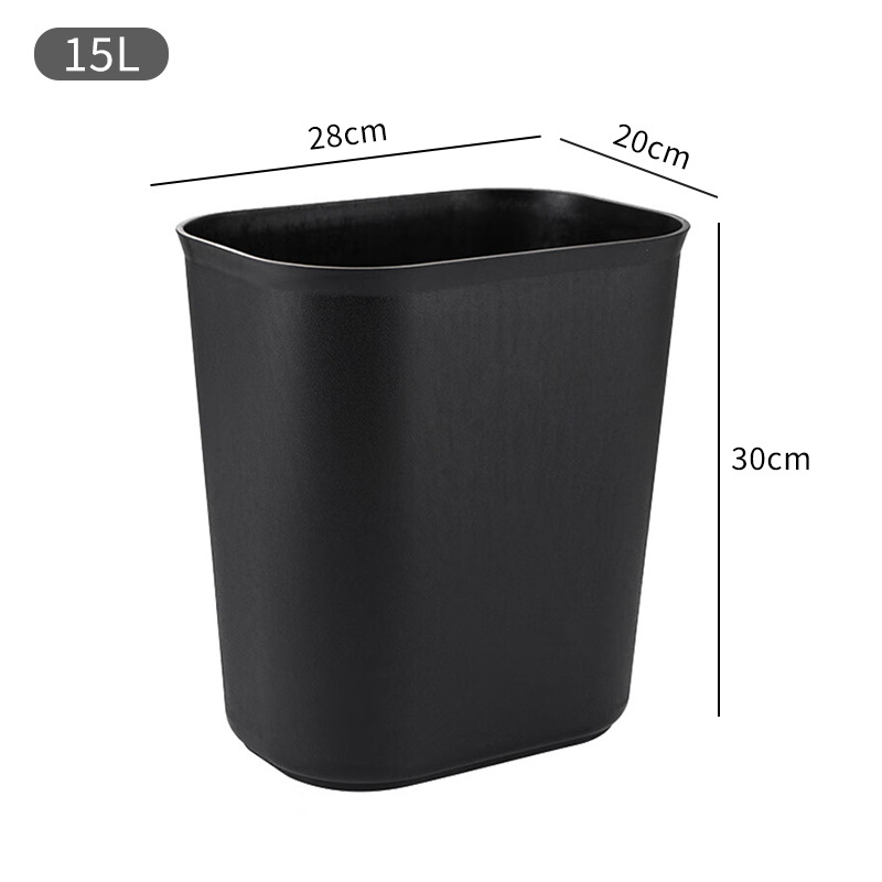 Plastični koš za smeće, zapremina 8L/15L, otporan na vatru, kvadratnog oblika za kuhinju, jači dizajn