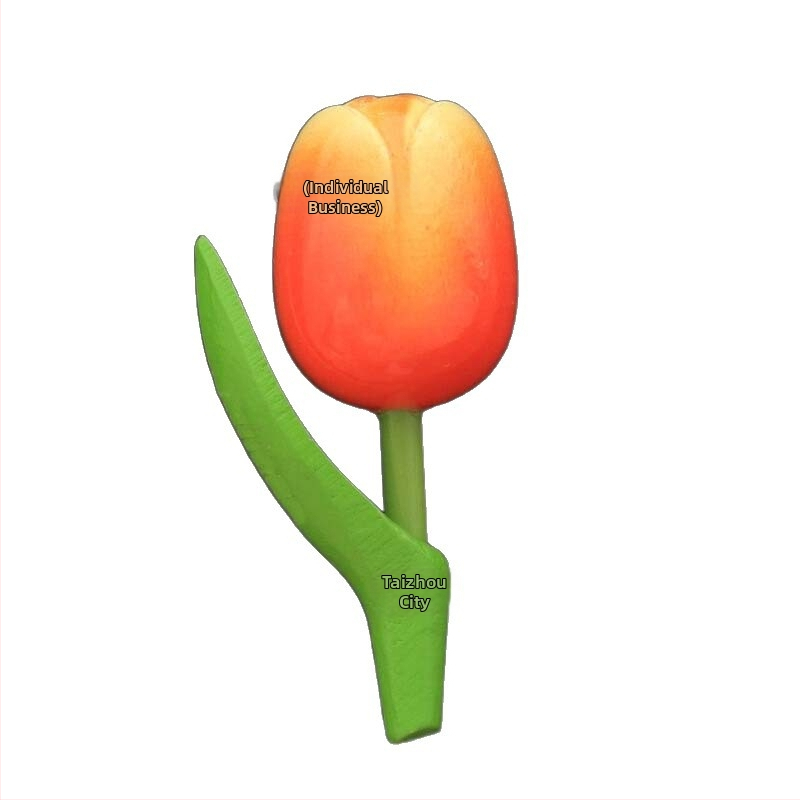 Drveni magnetski frižider s tulipanom, prilagodljiv fotografijama, 3D drvena pločica za poruke
