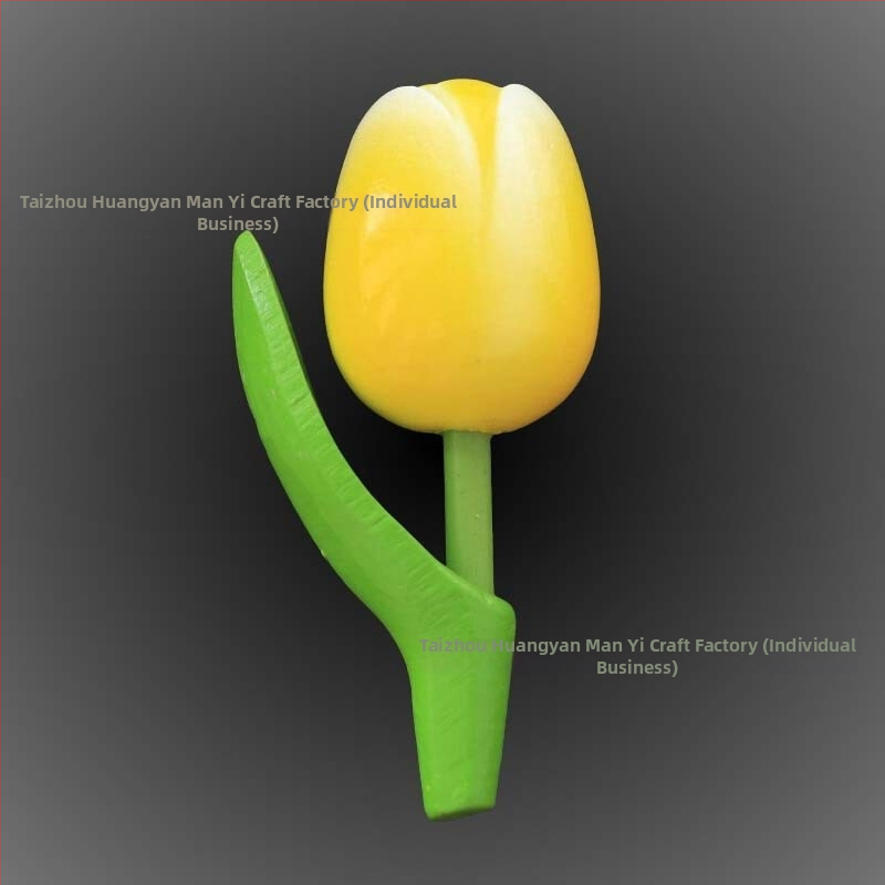 Drveni magnetski frižider s tulipanom, prilagodljiv fotografijama, 3D drvena pločica za poruke