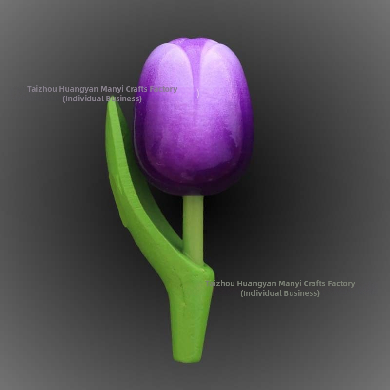 Drveni magnetski frižider s tulipanom, prilagodljiv fotografijama, 3D drvena pločica za poruke