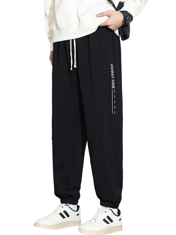NASA Ανδρικές casual παντελόνες jogger μεγάλου μεγέθους – ριγές, χαλαρή γραμμή, άνοιξη-φθινόπωρο