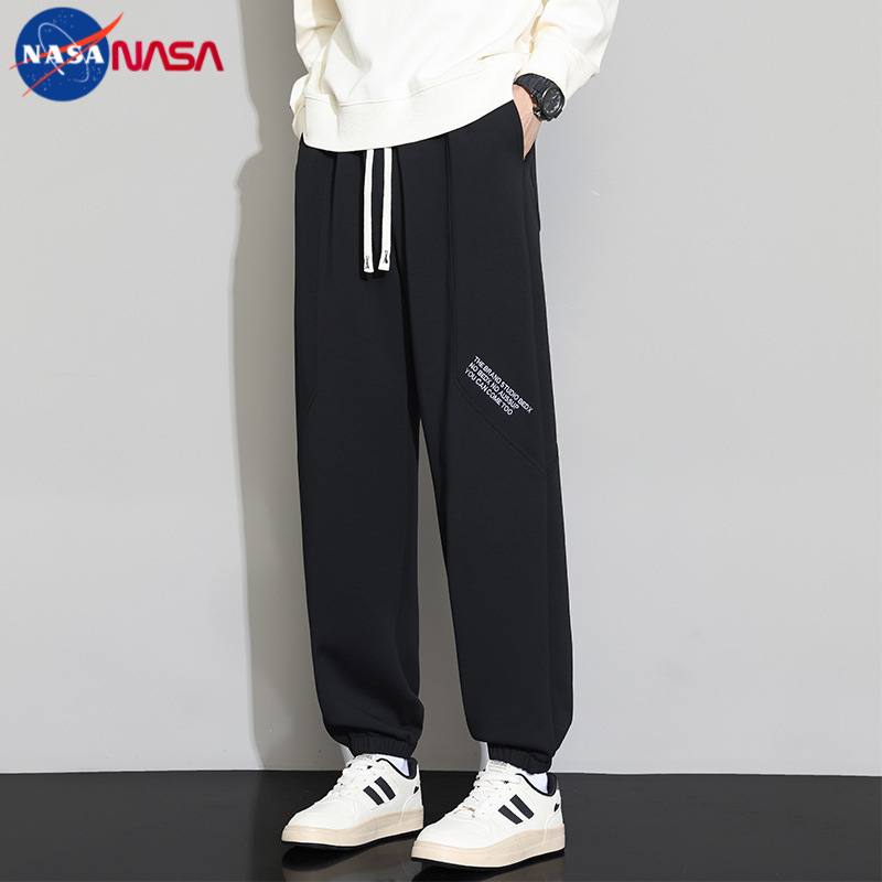 NASA Ανδρικές casual παντελόνες jogger μεγάλου μεγέθους – ριγές, χαλαρή γραμμή, άνοιξη-φθινόπωρο