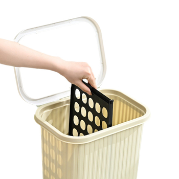 Koš za otpad u kupaonici s poklopcem, velik kapacitet, kvadratni plastični koš, minimalistički dizajn