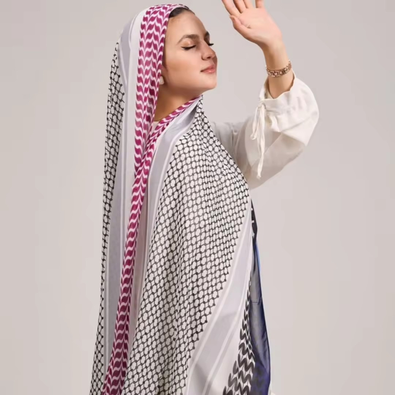 Φουλάρι tie-dye, 70×180 εκ., σατέν ύφανση, πολυεστέρας