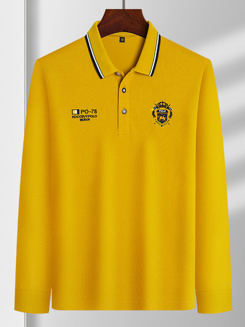 Polo majica s izvezom, plus veličina, opuštena silueta, ovratnik, casual poslovni stil