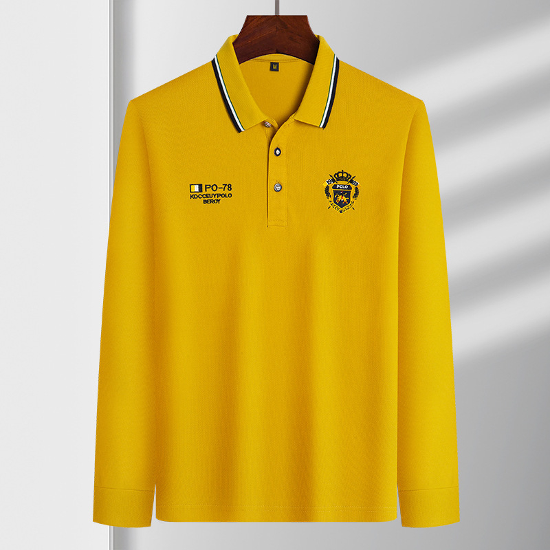 Polo majica s izvezom, plus veličina, opuštena silueta, ovratnik, casual poslovni stil