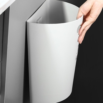 Ovalna kanta za vrata kuhinjskog ormarića, zidna montaža, razdvajanje suhog i mokrog otpada, kućanstvo, 10 L, plastični