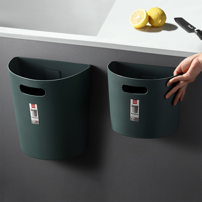 Ovalna kanta za vrata kuhinjskog ormarića, zidna montaža, razdvajanje suhog i mokrog otpada, kućanstvo, 10 L, plastični