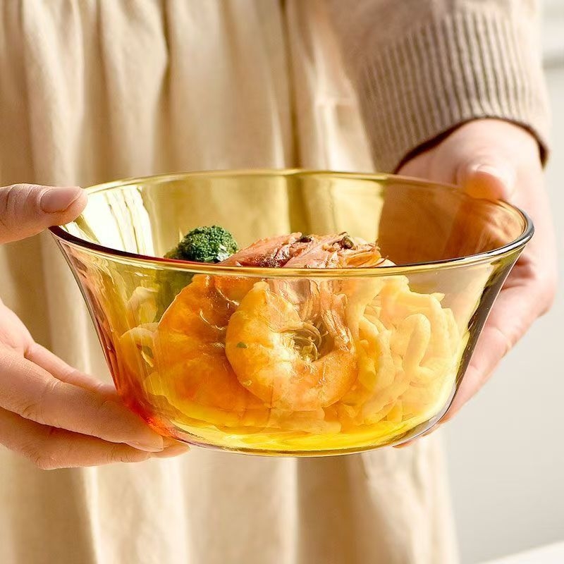 Staklena zdjela otporna na visoke temperature, velika za salate, rezance, juhe i rižu
