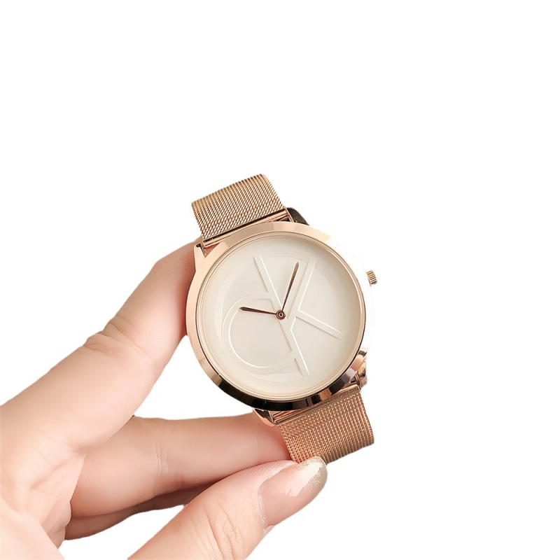 Ανδρικό ρολόι με πλέγμα ζώνης, quartz με κίνηση Miyota, 38mm κυκλικό καντράν
