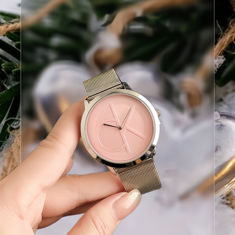 Ανδρικό ρολόι με πλέγμα ζώνης, quartz με κίνηση Miyota, 38mm κυκλικό καντράν