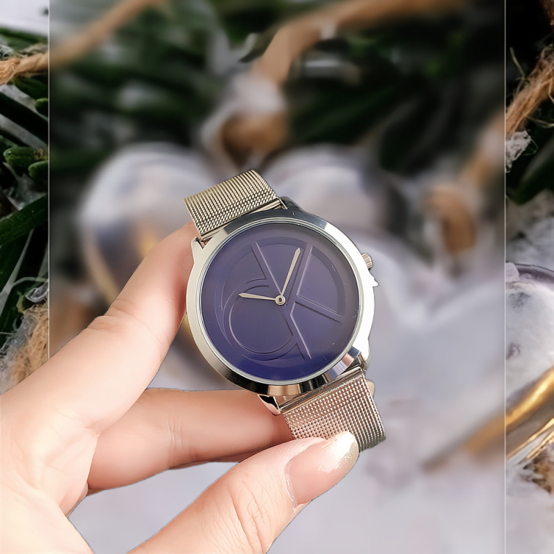 Ανδρικό ρολόι με πλέγμα ζώνης, quartz με κίνηση Miyota, 38mm κυκλικό καντράν