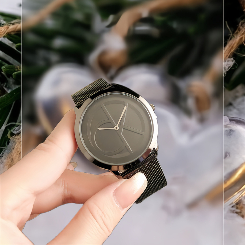 Ανδρικό ρολόι με πλέγμα ζώνης, quartz με κίνηση Miyota, 38mm κυκλικό καντράν