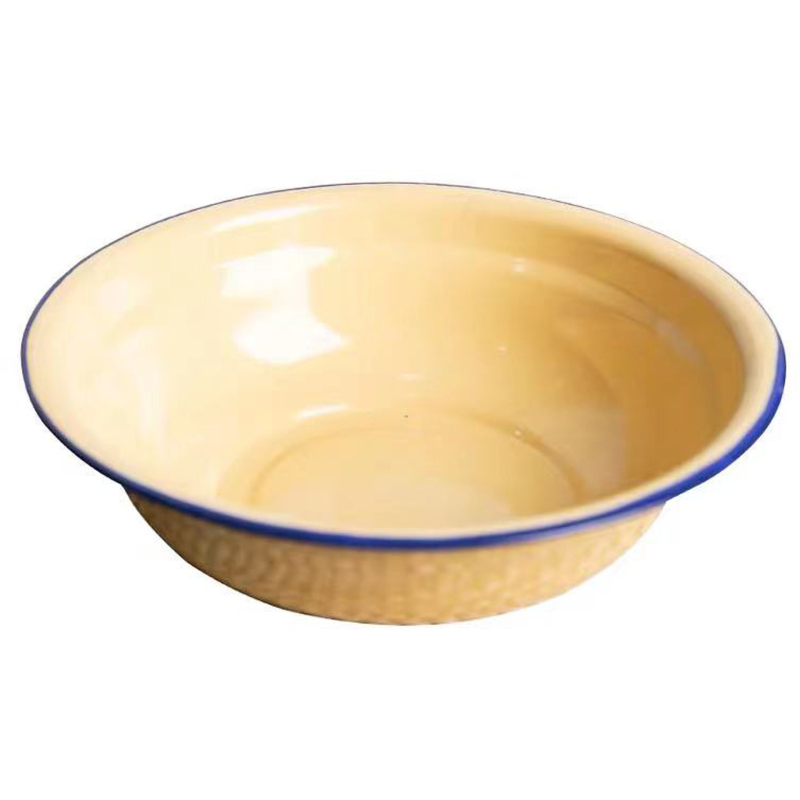 Emalirana zdjela, retro stil, debela kuhinjska zdjela za juhu, promjer 16–28 cm