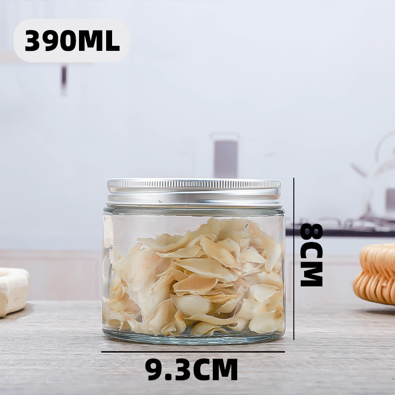 Okroglasti stakleni spremnik za pohranu, sa hermetičkim poklopom, za čili umak, med, boca Bird's Nest i skladištenje žitarica, kapacitet ispod 300 ml