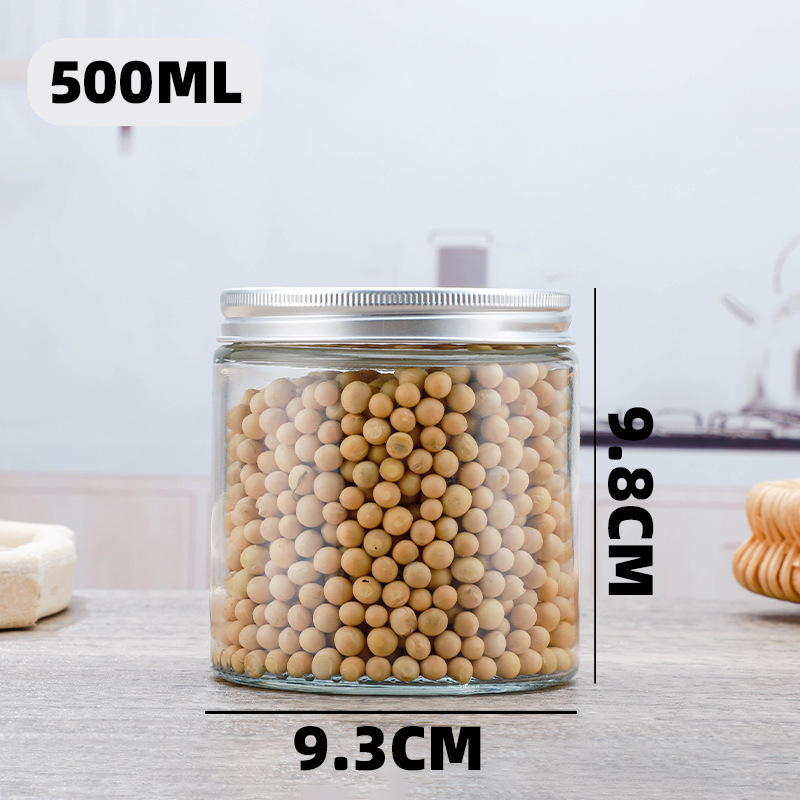 Okroglasti stakleni spremnik za pohranu, sa hermetičkim poklopom, za čili umak, med, boca Bird's Nest i skladištenje žitarica, kapacitet ispod 300 ml