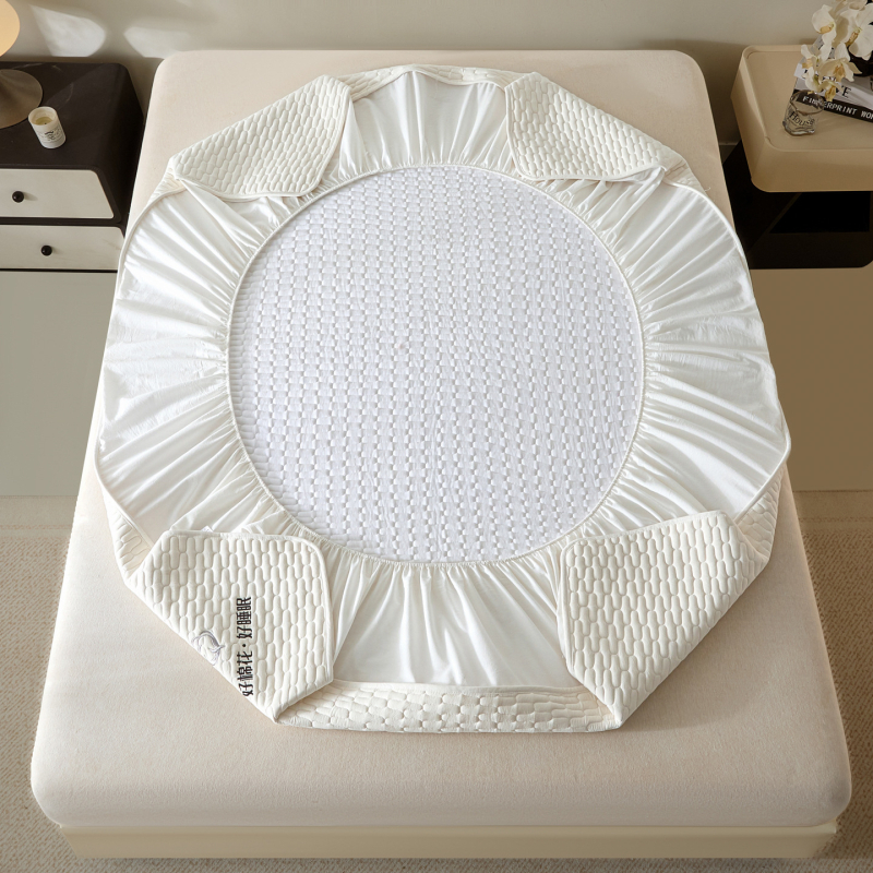Fitted sheet od 100% pamuka s dodatnom navlakom za madrac, potpuno pokrivanje, protuklizno, prozračno, zaštita od prašine, za sve sezone