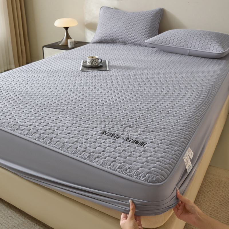 Fitted sheet od 100% pamuka s dodatnom navlakom za madrac, potpuno pokrivanje, protuklizno, prozračno, zaštita od prašine, za sve sezone