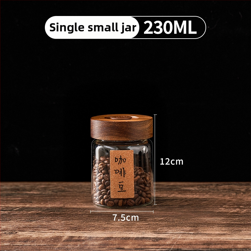 Prijenosna zatvorena staklena posuda za zrna kave i čaj, kapacitet 301–500 ml