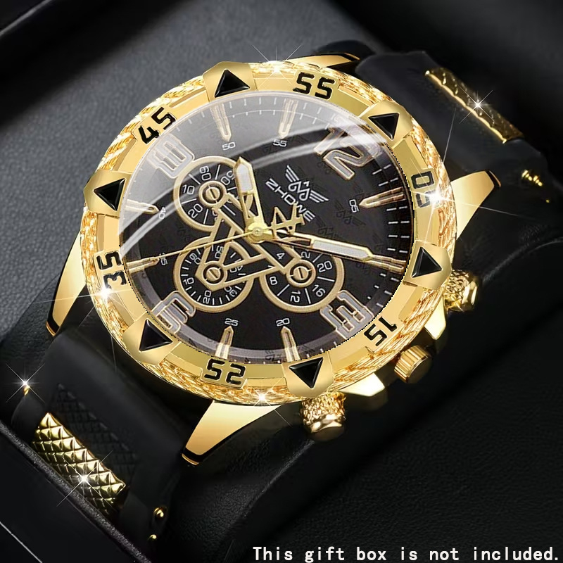 Muški kvarcni sat s remenom od silikona, velik 42 mm cifernik, ležerni modni i poslovni stil