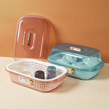 Odvodna stalak za suđe za zdjele i pribor – plastični kuhinjski organizator