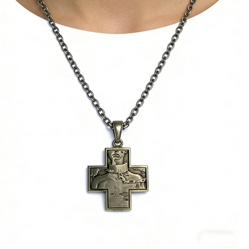 Vintage križni privjesak s geometrijskim dizajnom, unisex