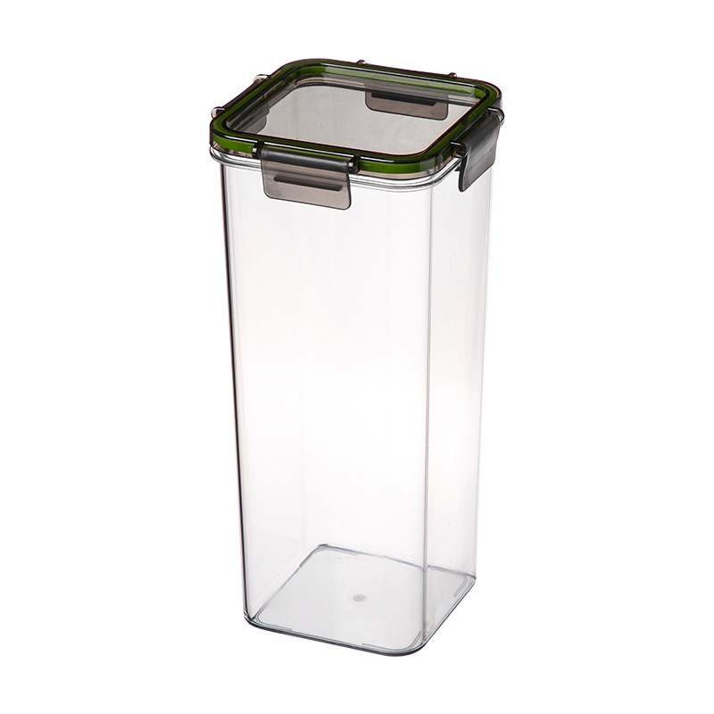 Plastični spremnik za žitarice, pravokutnog oblika, s čvrstim zatvaranjem, za kuhinju, 800–1000 ml